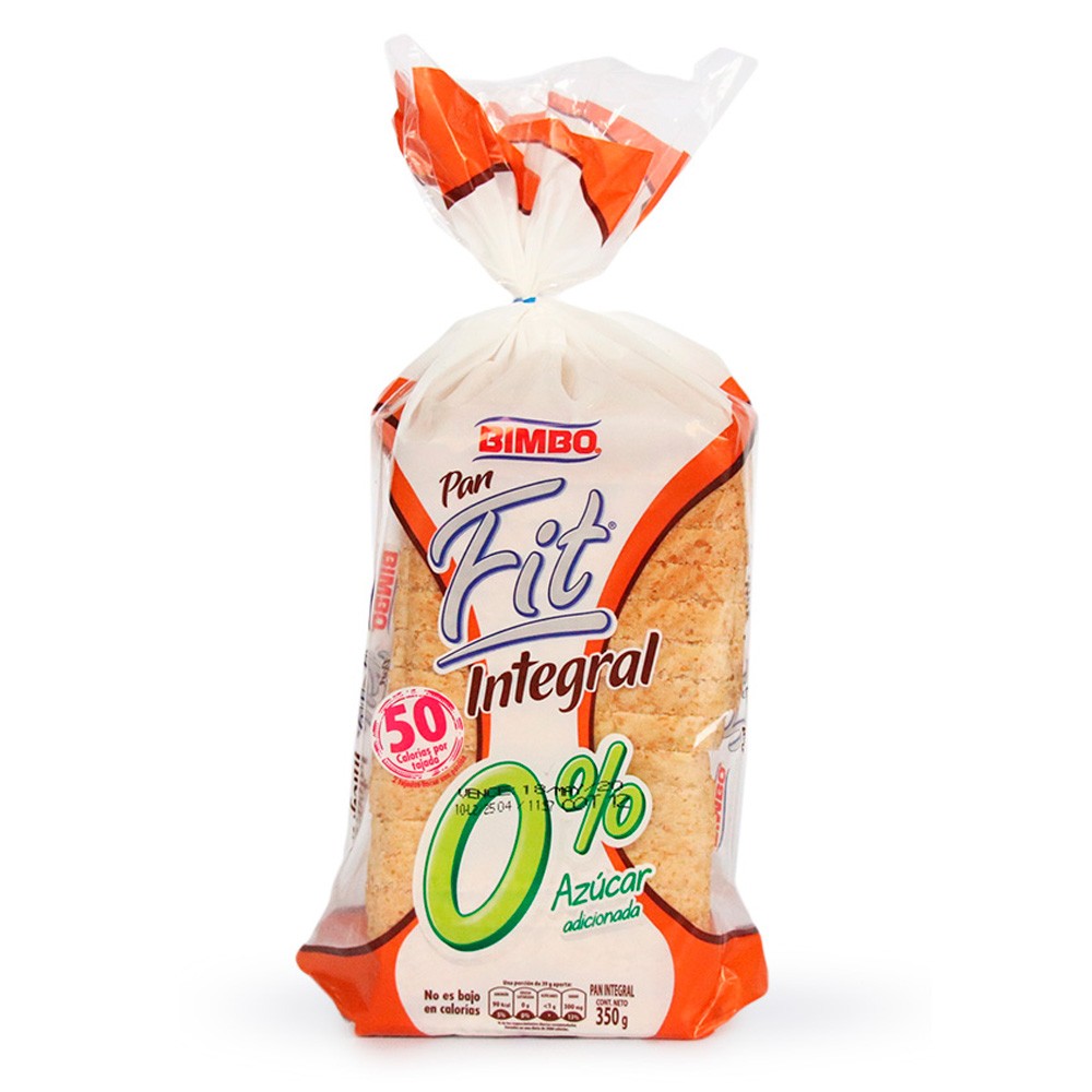 PAN FIT BLANCO INTEGRAL BIMBO  x 350GR
