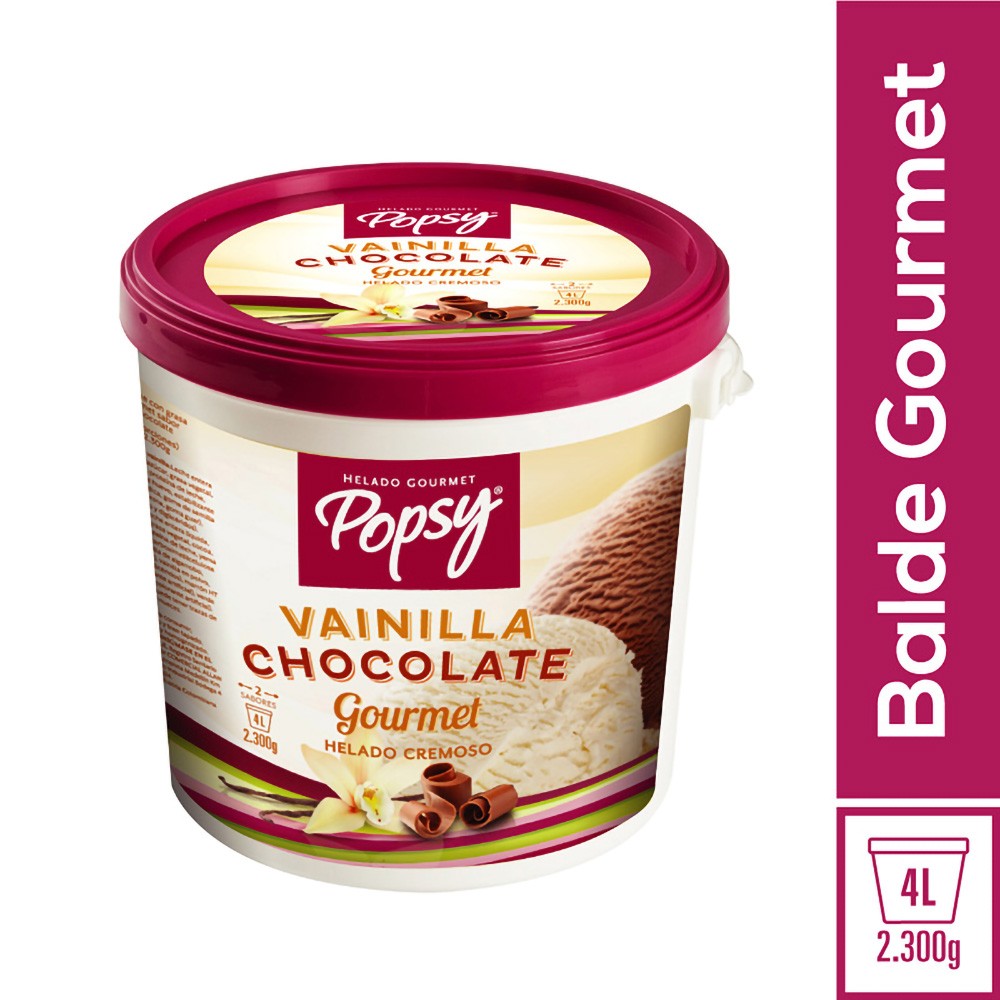 HEL VANILLA CHOCOLATE GOURMET  POPSY 4LT