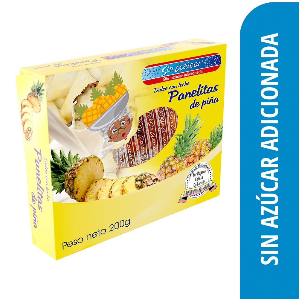 PANELITAS DE PIÑA SIN AZUCAR x 200GR