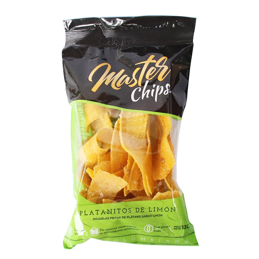 PLATANITO MASTER CHIPS LIMON  x 130GR
