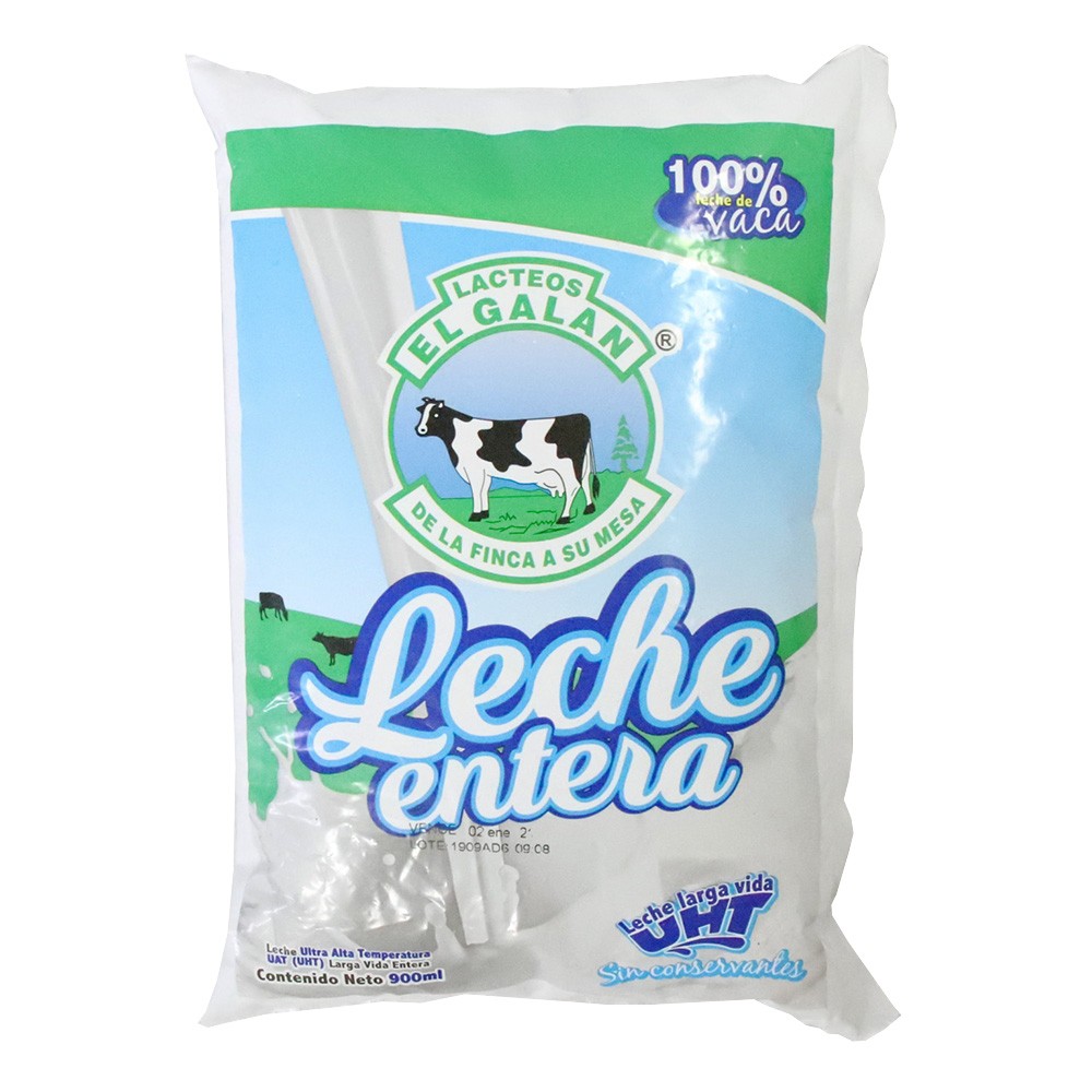 LECHE UHT ENTERA EL GALAN x 900ML