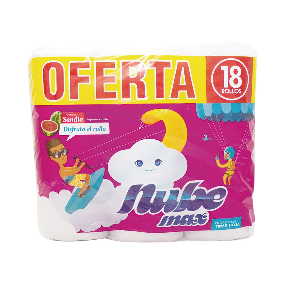 PAPEL HIGIENICOBCO NUBE 3HOJAS  x 18 UND