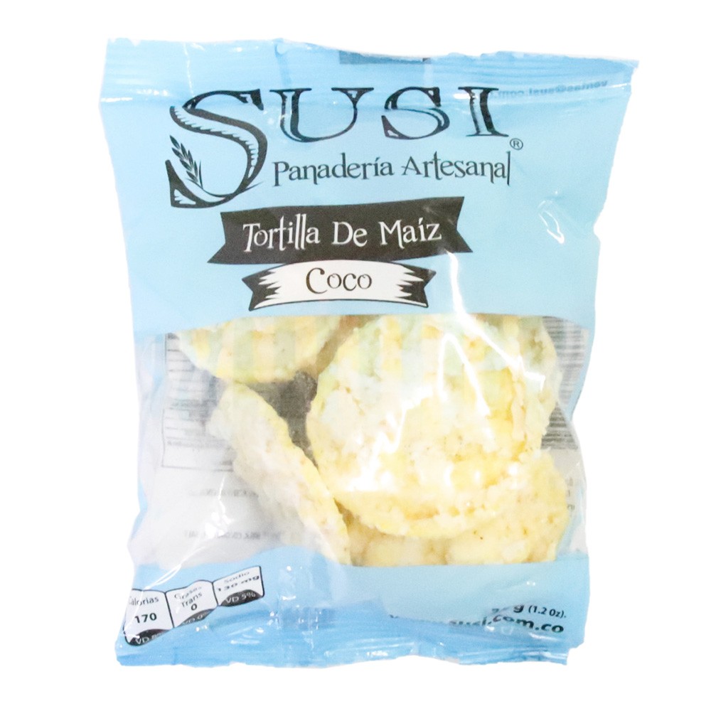 TORTILLA DE MAIZ CON COCO X 35 GR