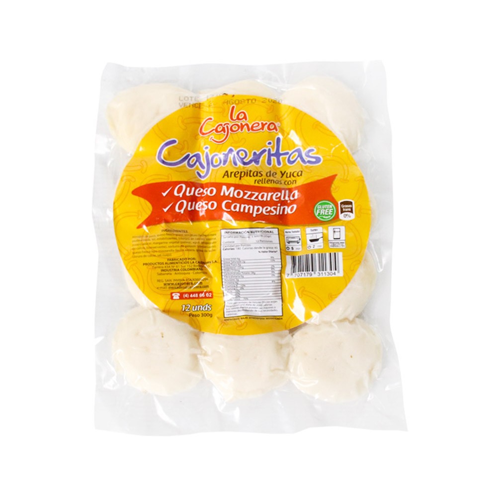 AREPITA DE YUCA CAJONERA  x 300GR