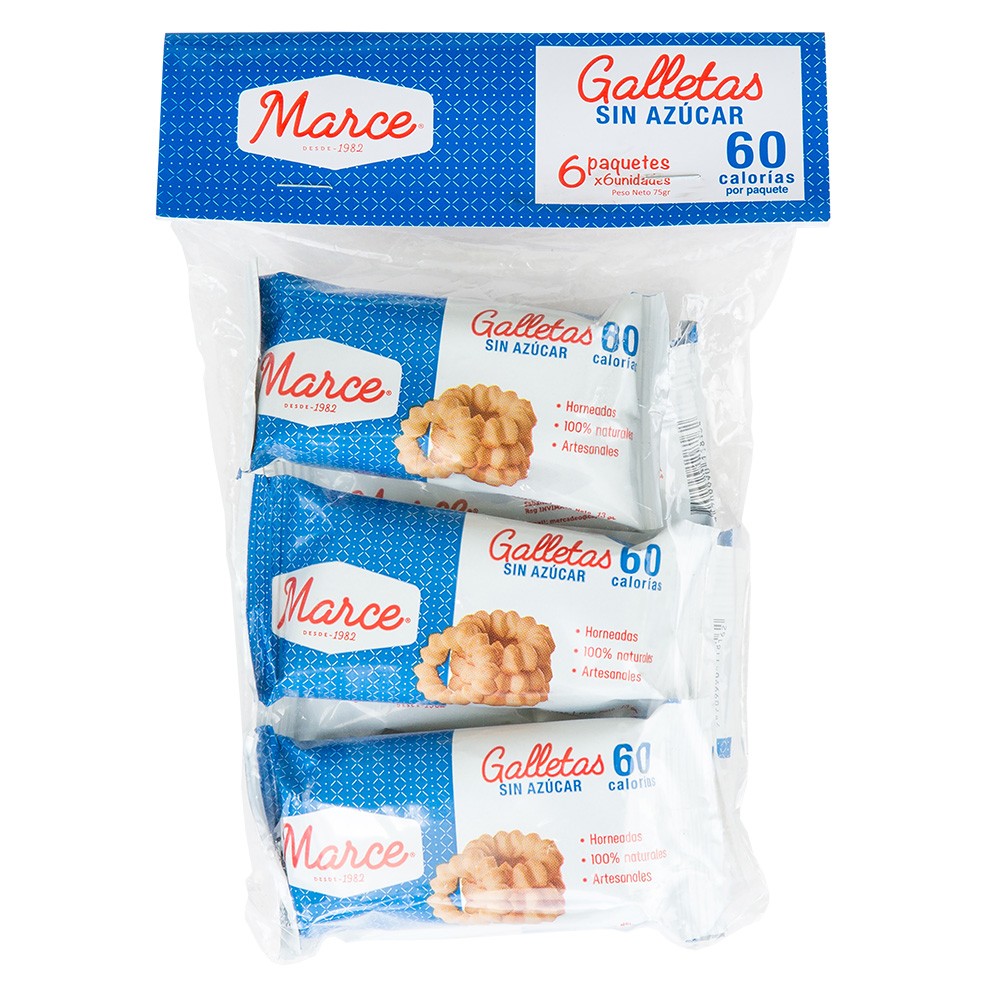 GALLETA LONCHERA SIN AZUCAR MARCE x 6UND