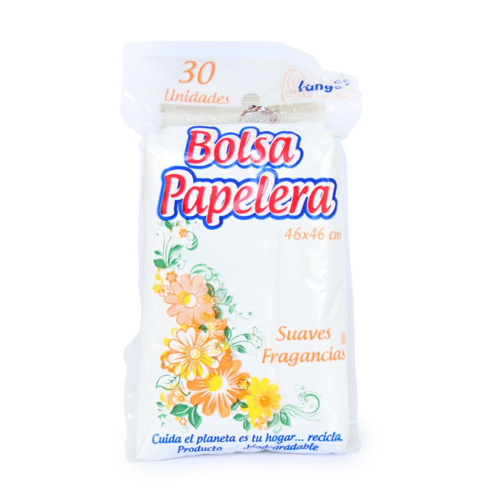 BOLSA PAPELERA BLANCO AROMA x 30 46X46