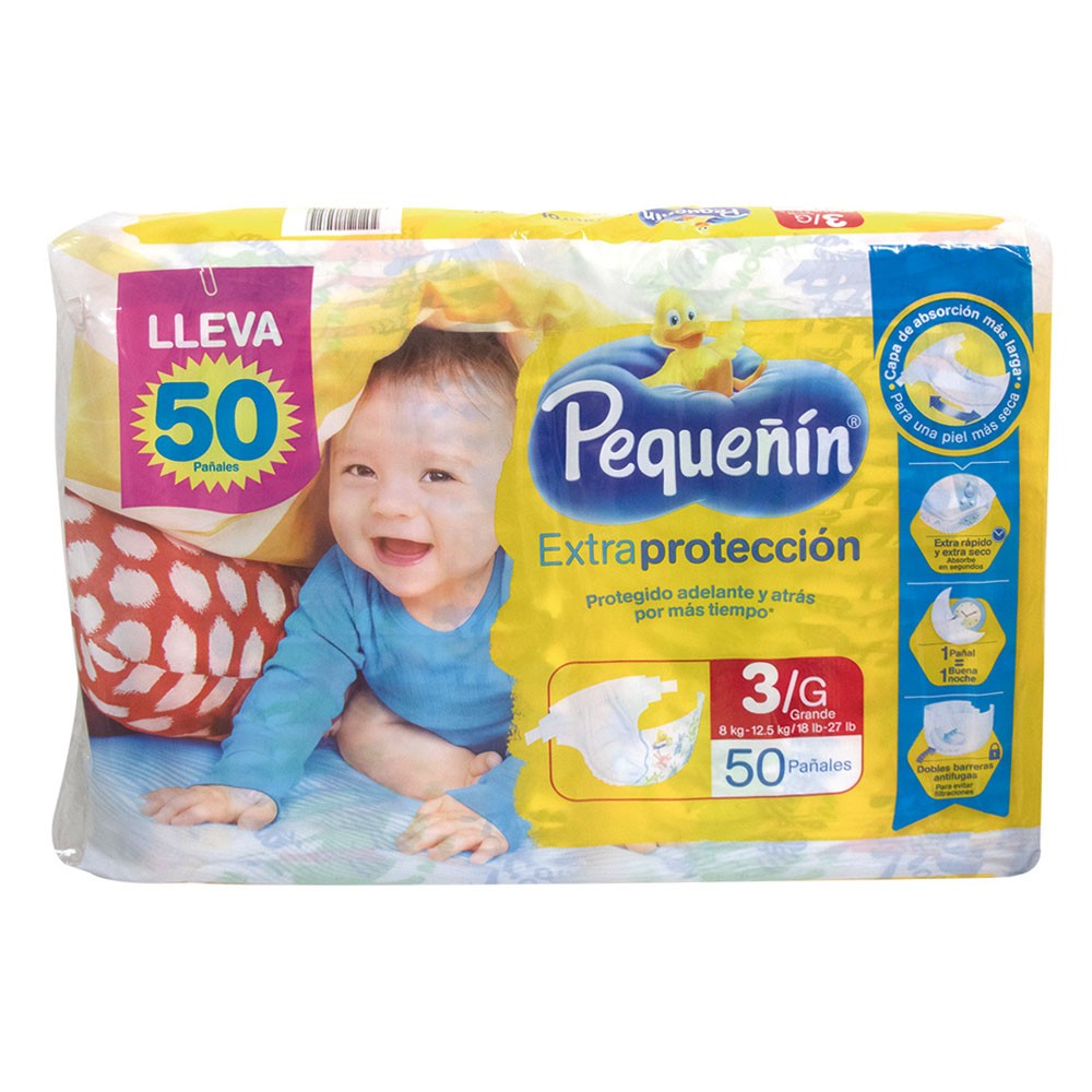 PAÑAL PEQUEÑO EXTRA PLUS ET 3  x 50U