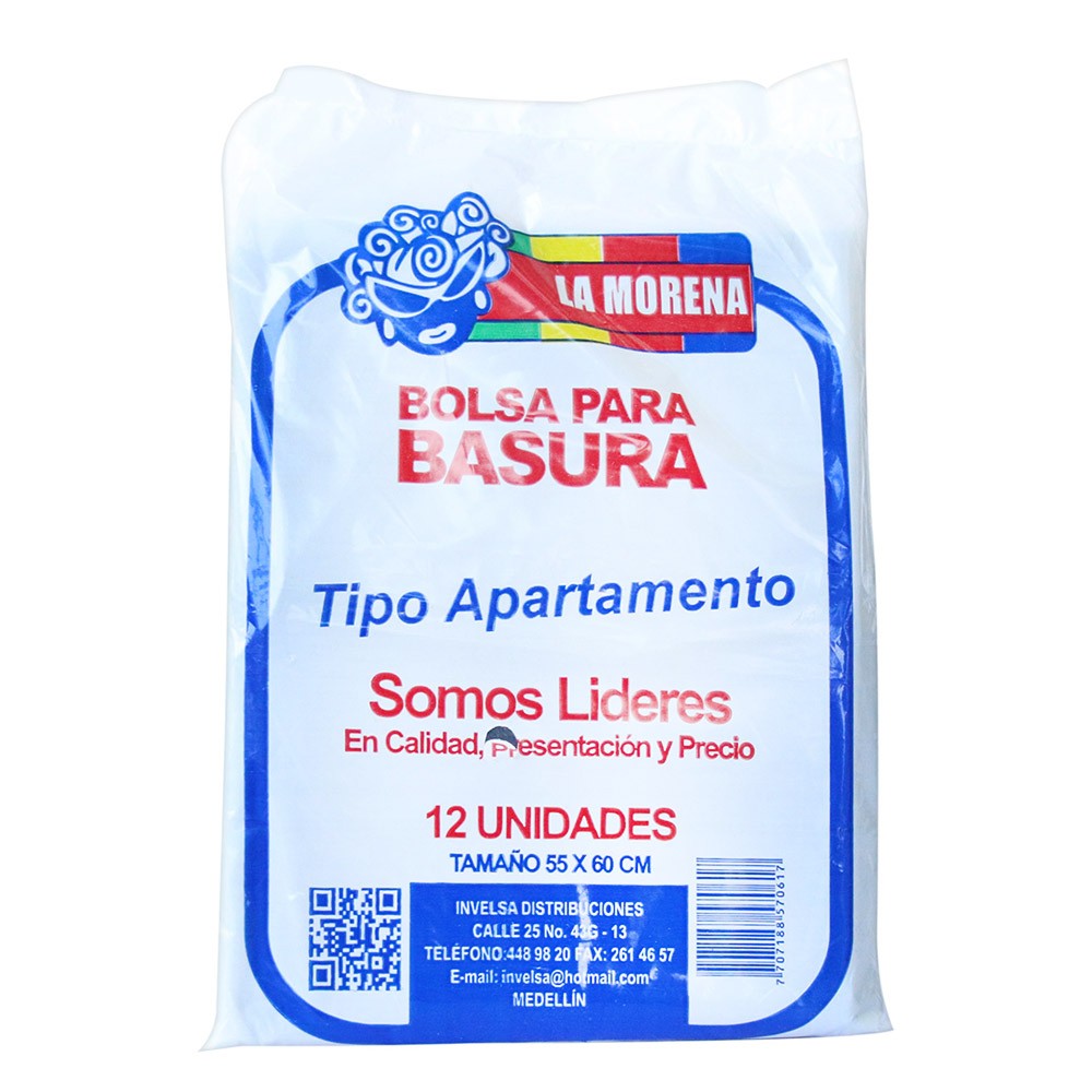 BOLSA BASURA TIPO APTO  x 10U LA MORENA