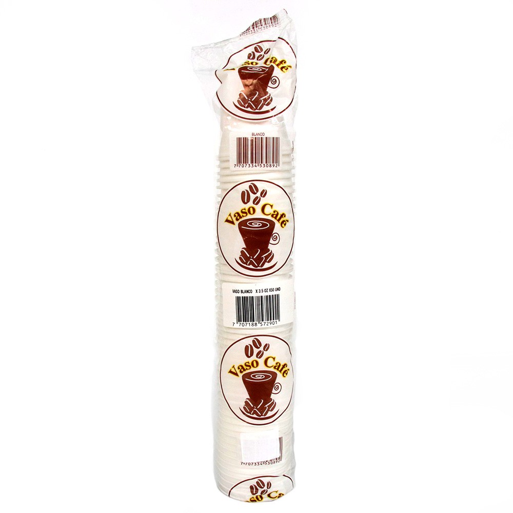 VASO BCO 3.5 OZ 50 UNID MORENA