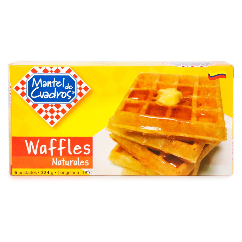 WAFFLES 6U M/CUADROS 324gr