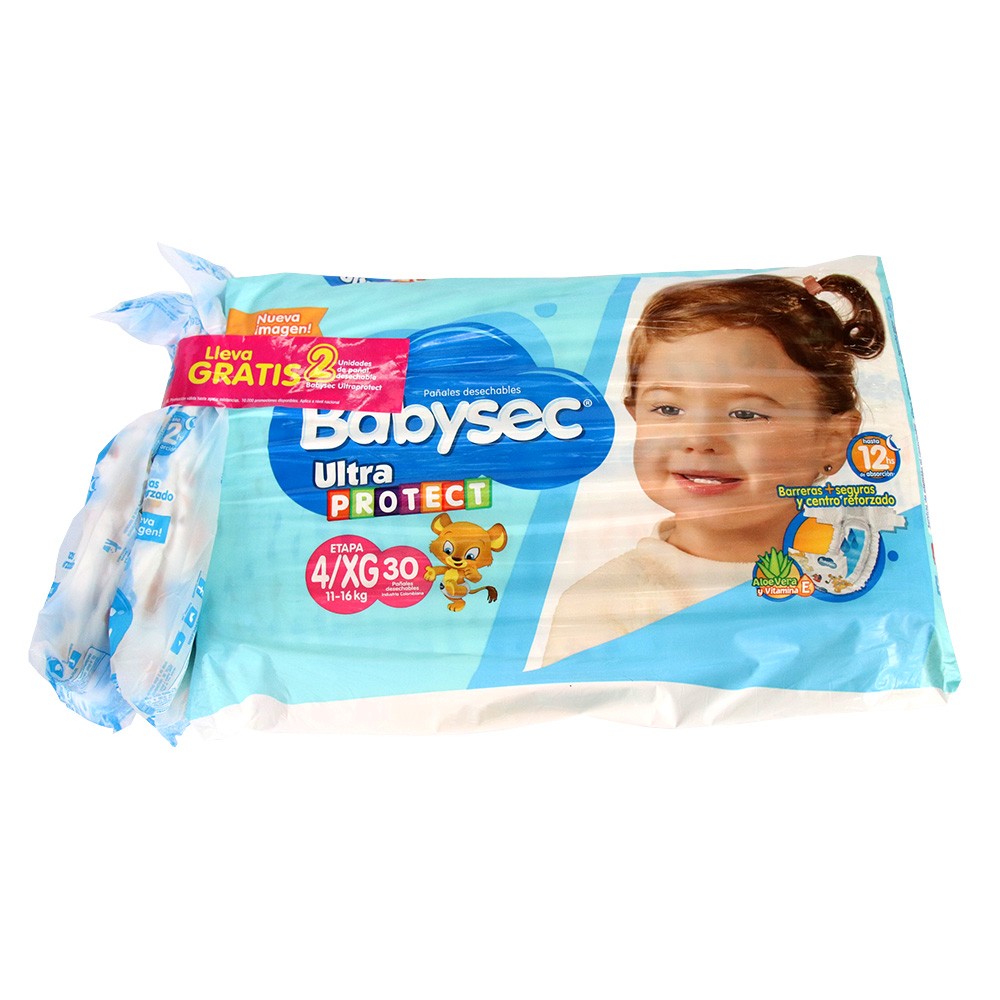 PAÑAL BABYSEC ULTRAPROTECT PROM XG*30UND