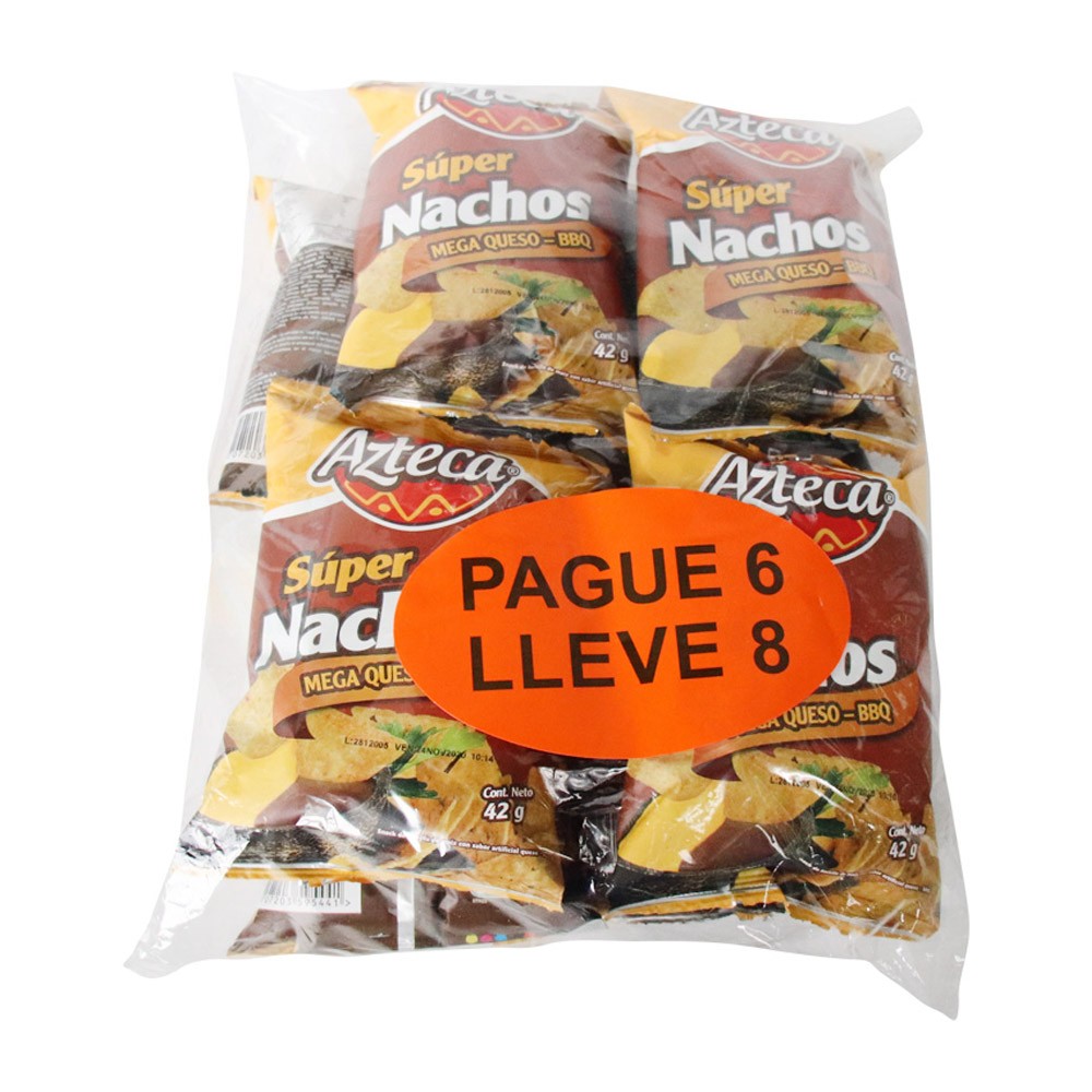 NACHOS QUESO- BBQ AZTEKA PAGUE 6 LLEVE 8