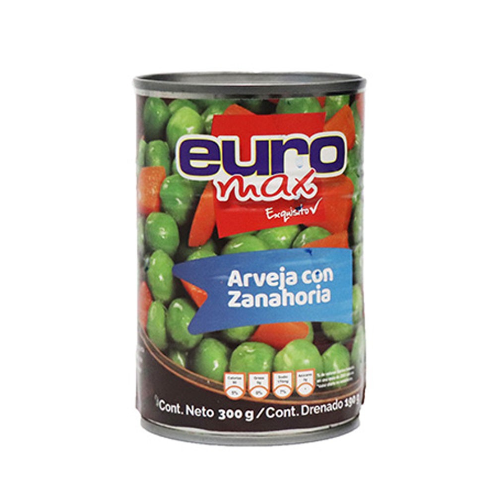 ARVEJA/ZANAHORIA LATA EUROMAX  x 300GR