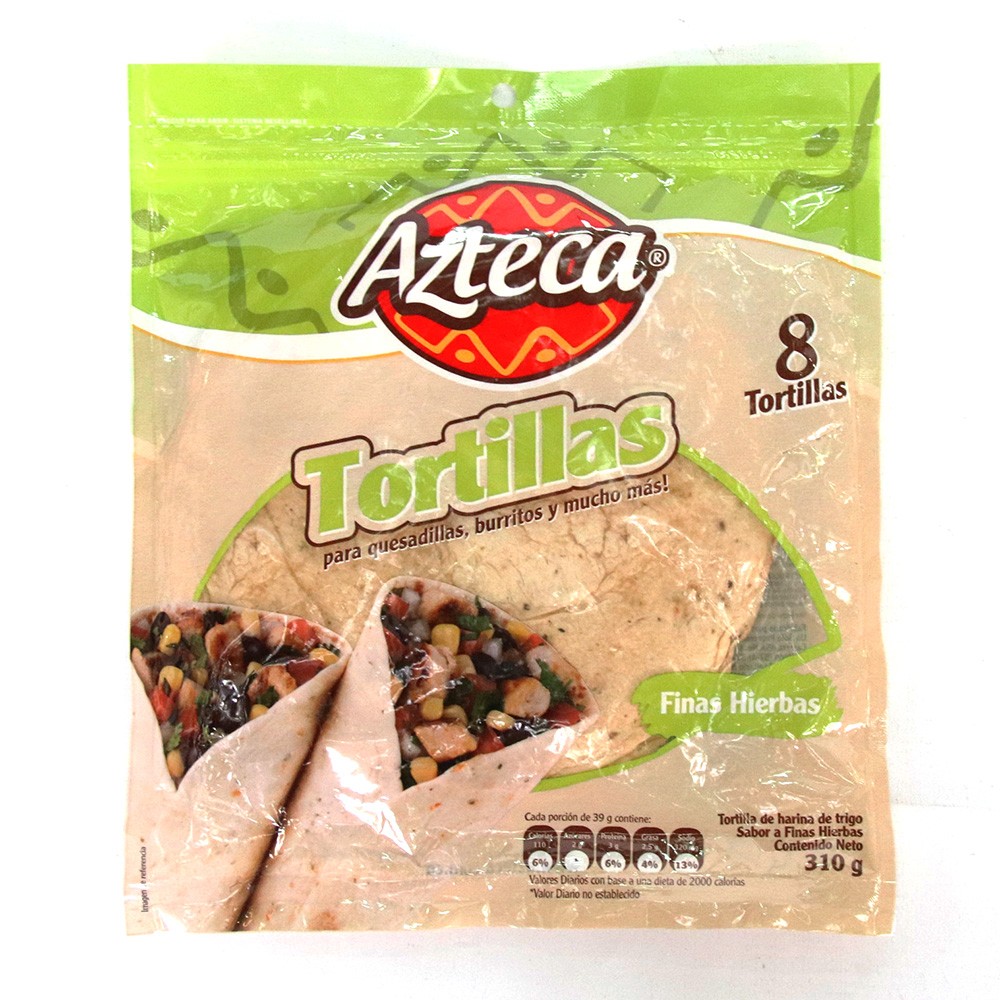 TORTILLA FAJITA FINAS HIERBAS  x 310g