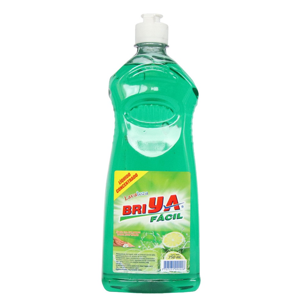 LAVAPLATOS LIQ LIMON BRIYA x 750 ML
