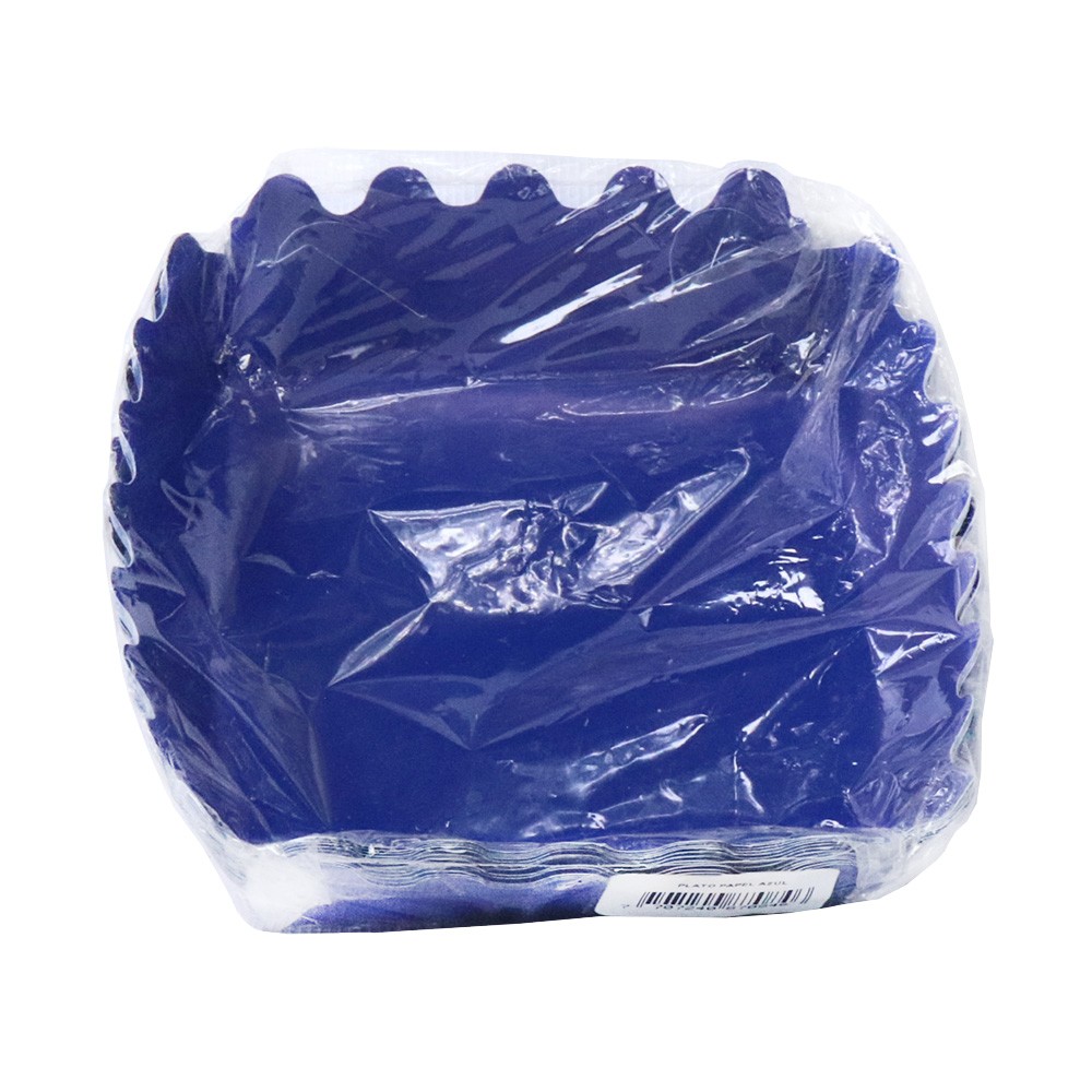 PLATO PAPEL 16CM AZUL P/DEPOT
