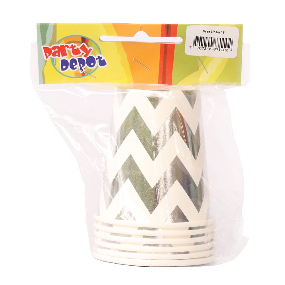 VASOS LINEAS PARTY DEPOT*6UND