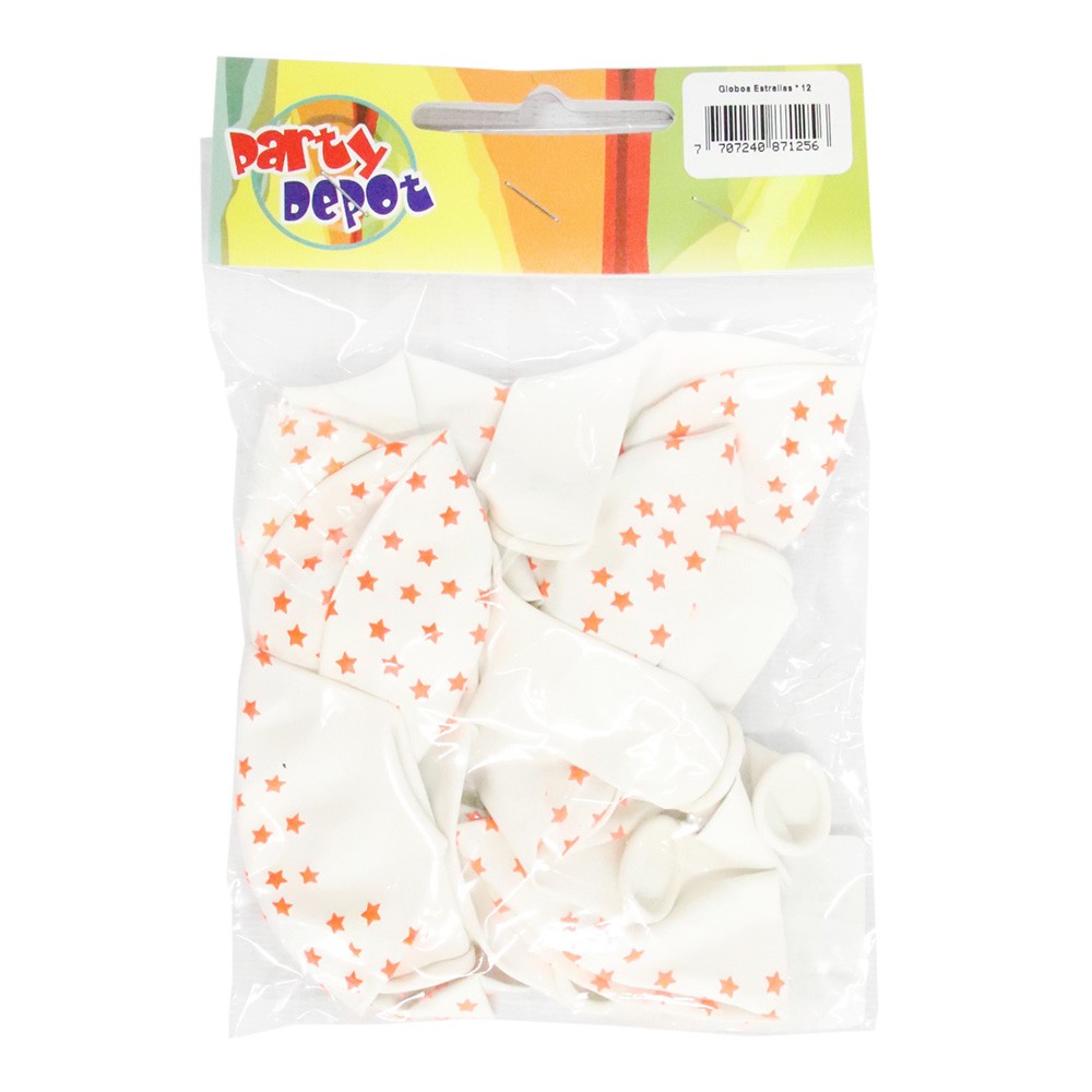 GLOBOS ESTRELLAS PARTY DEPOT*12UN