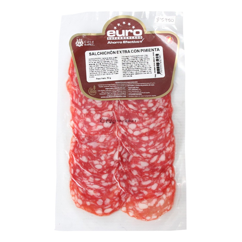 SALCHICHON EXTRA CON PIMIENTA x 60GR