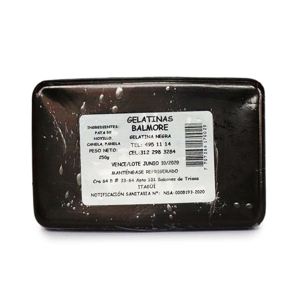 GELATINA NEGRA BALMORE  x 250GR