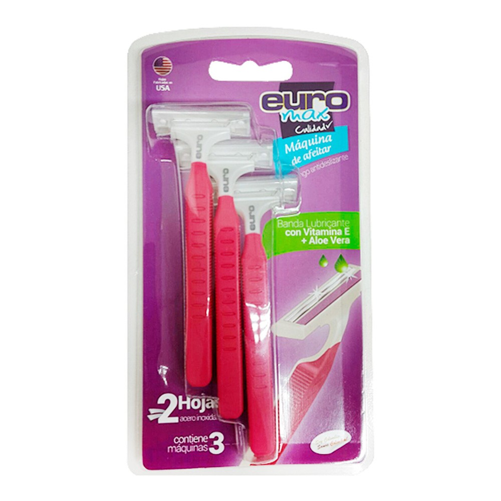 MAQUINA AFEITAR 2H ANTID MUJER EURO*3UN