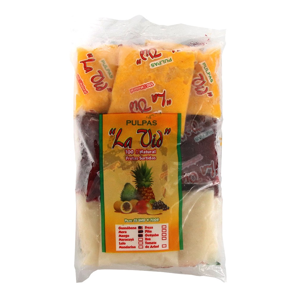PULPA PAQUETE SURTIDO  LA VID x 1050GR