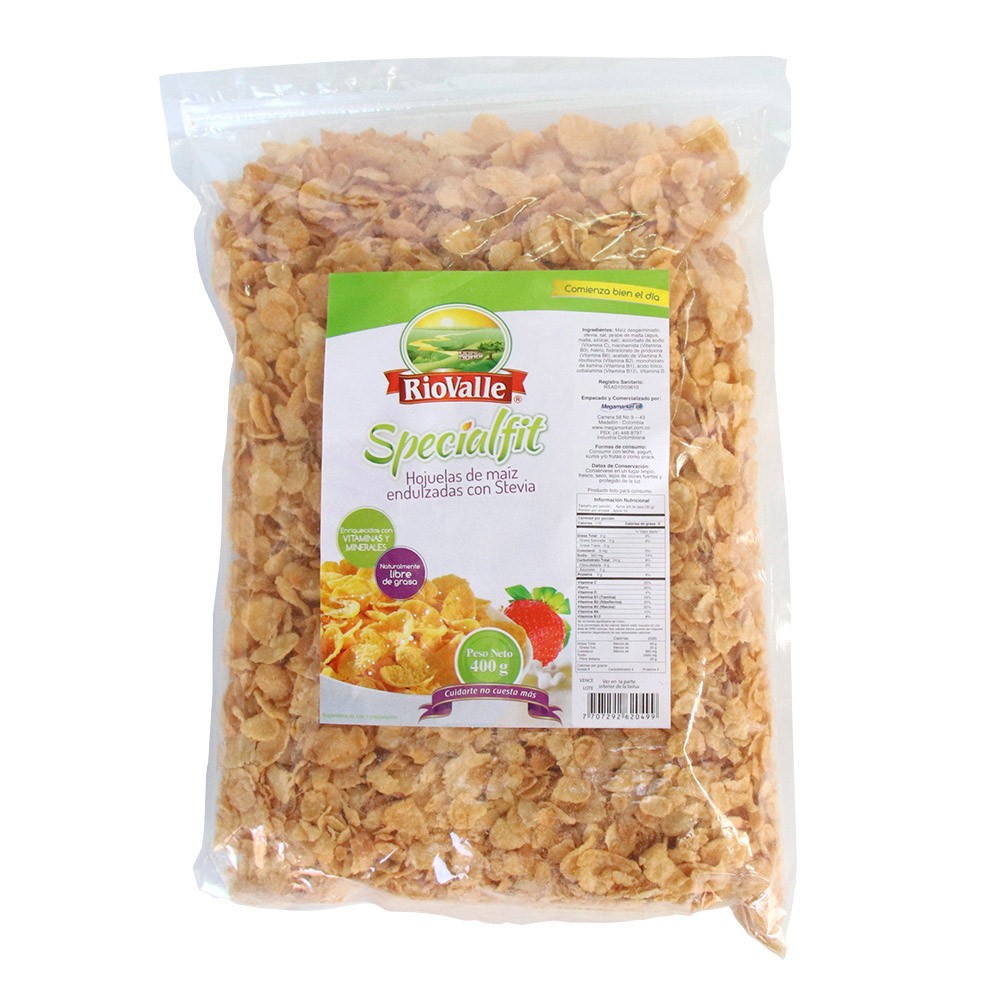 HOJUELA CON STEVIA RIOVALLE  x 400GR