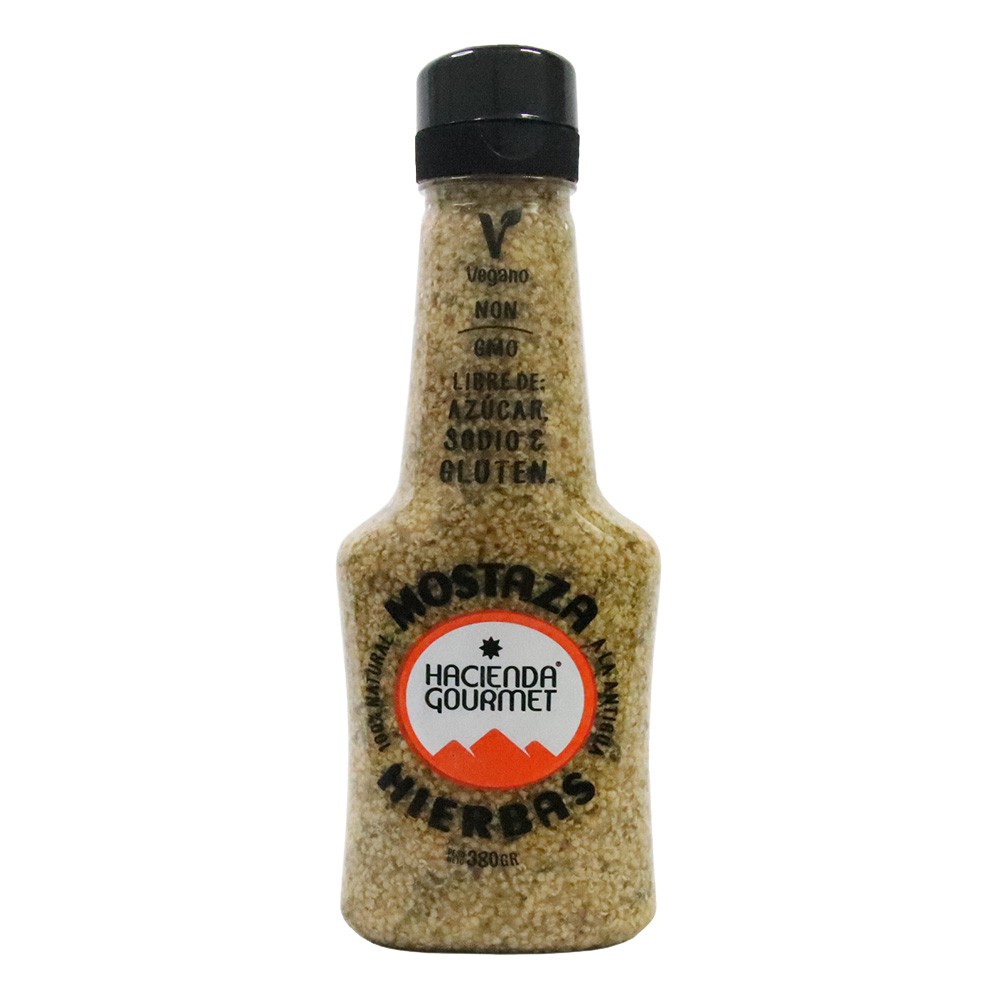 MOSTAZA EN GRANO HIERBAS  x  380 GR