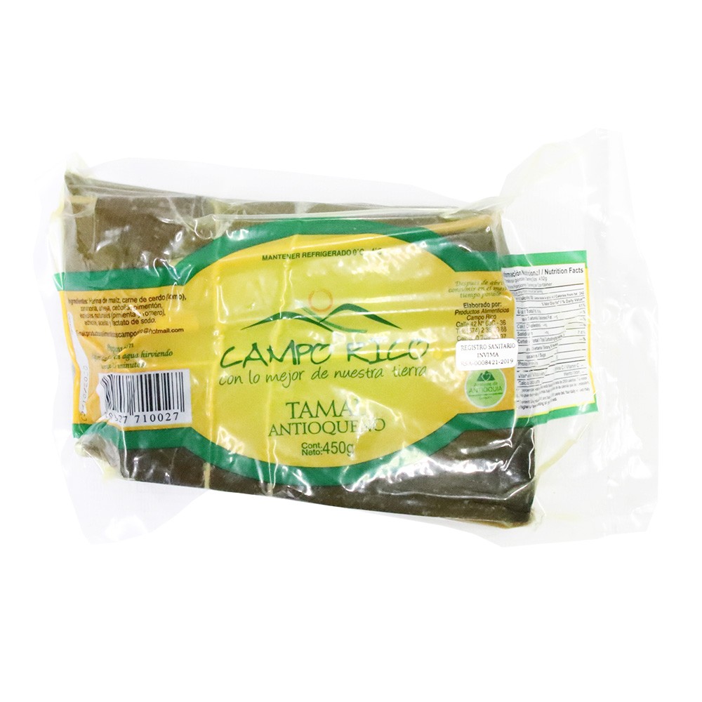 TAMAL ANTIOQUEÑO CAMPO RICO  x 450GR