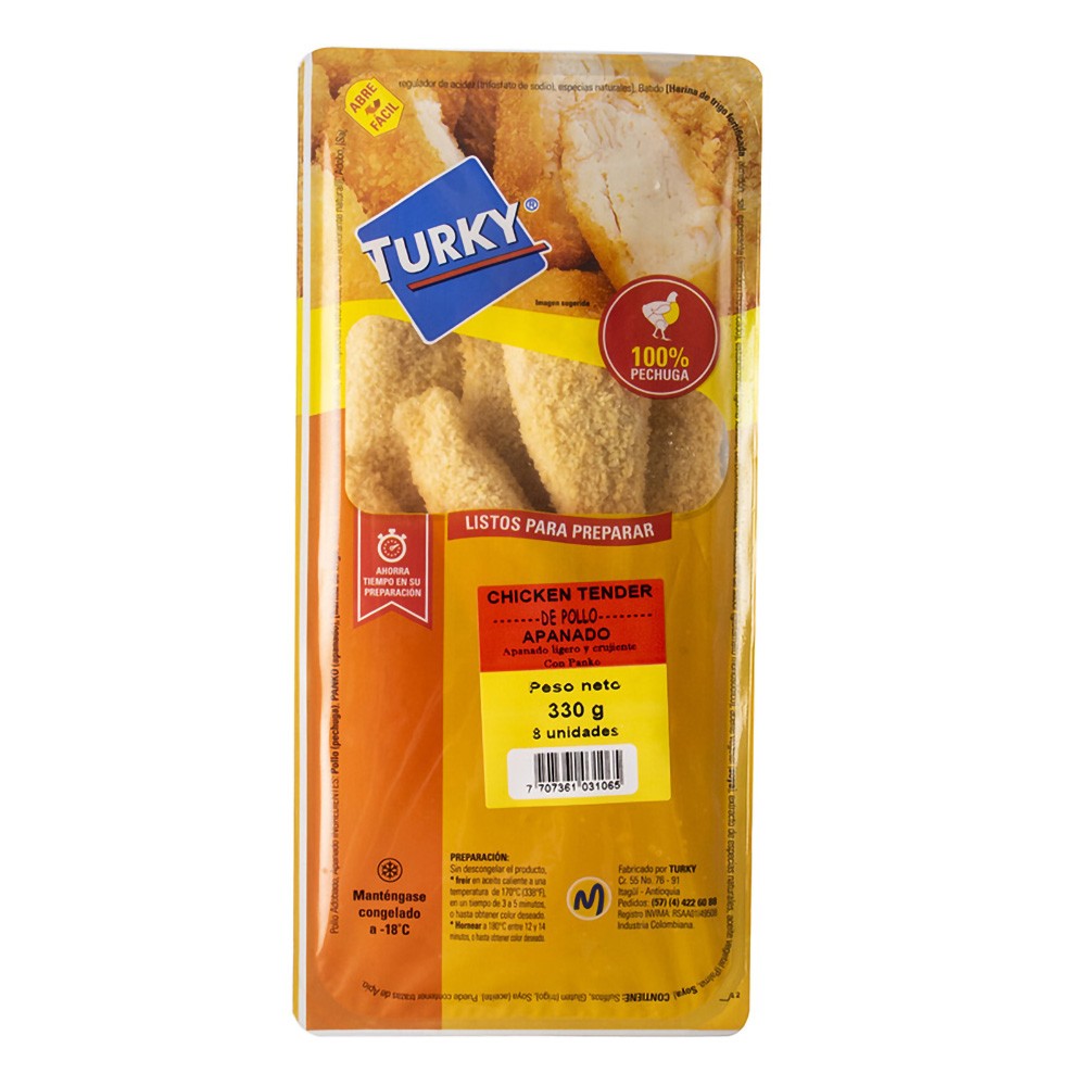 CHIKEN TENDER APANADO TURKY  x 330GR