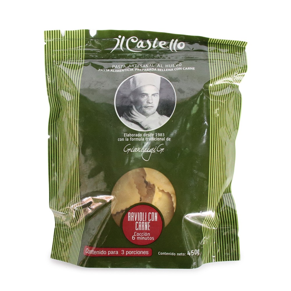 RAVIOLI CARNE Y QUESO CASTELLO x 450GR