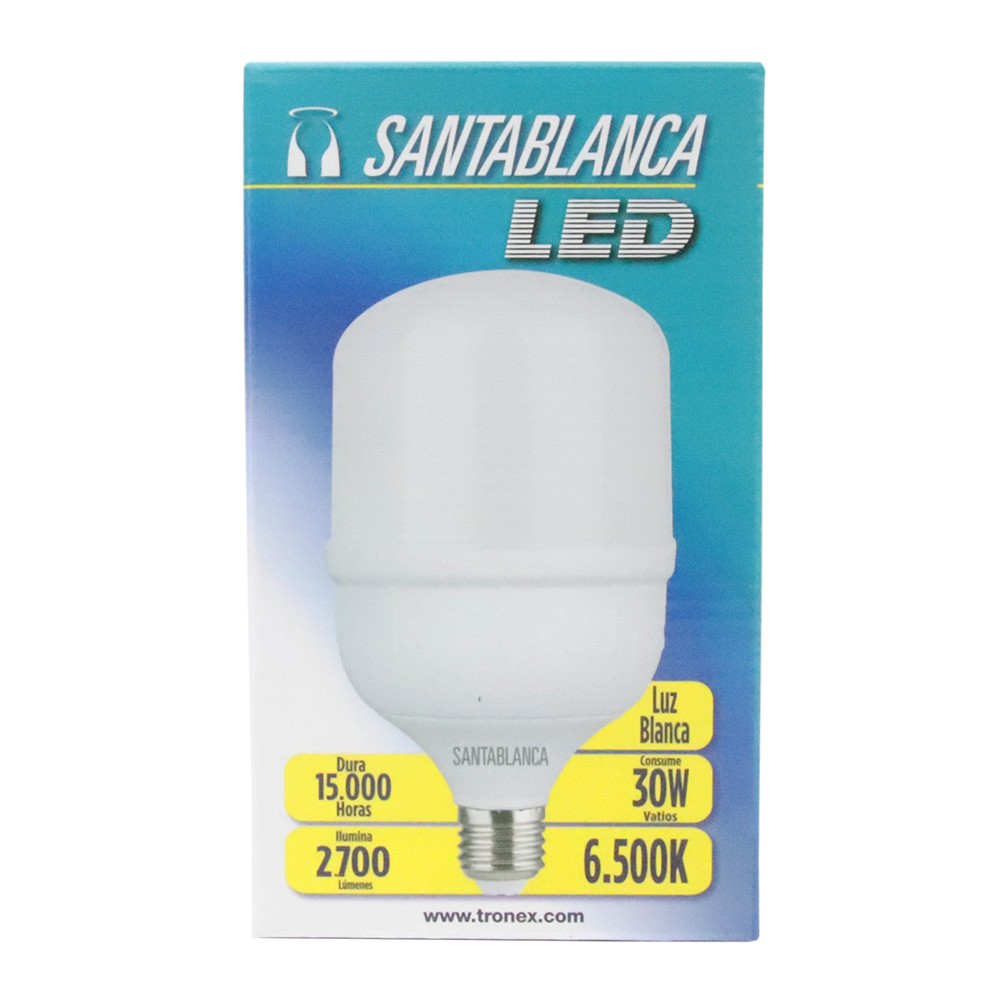 BOMBILLO LED LUZ FRIA 30W SANTA BLANCA