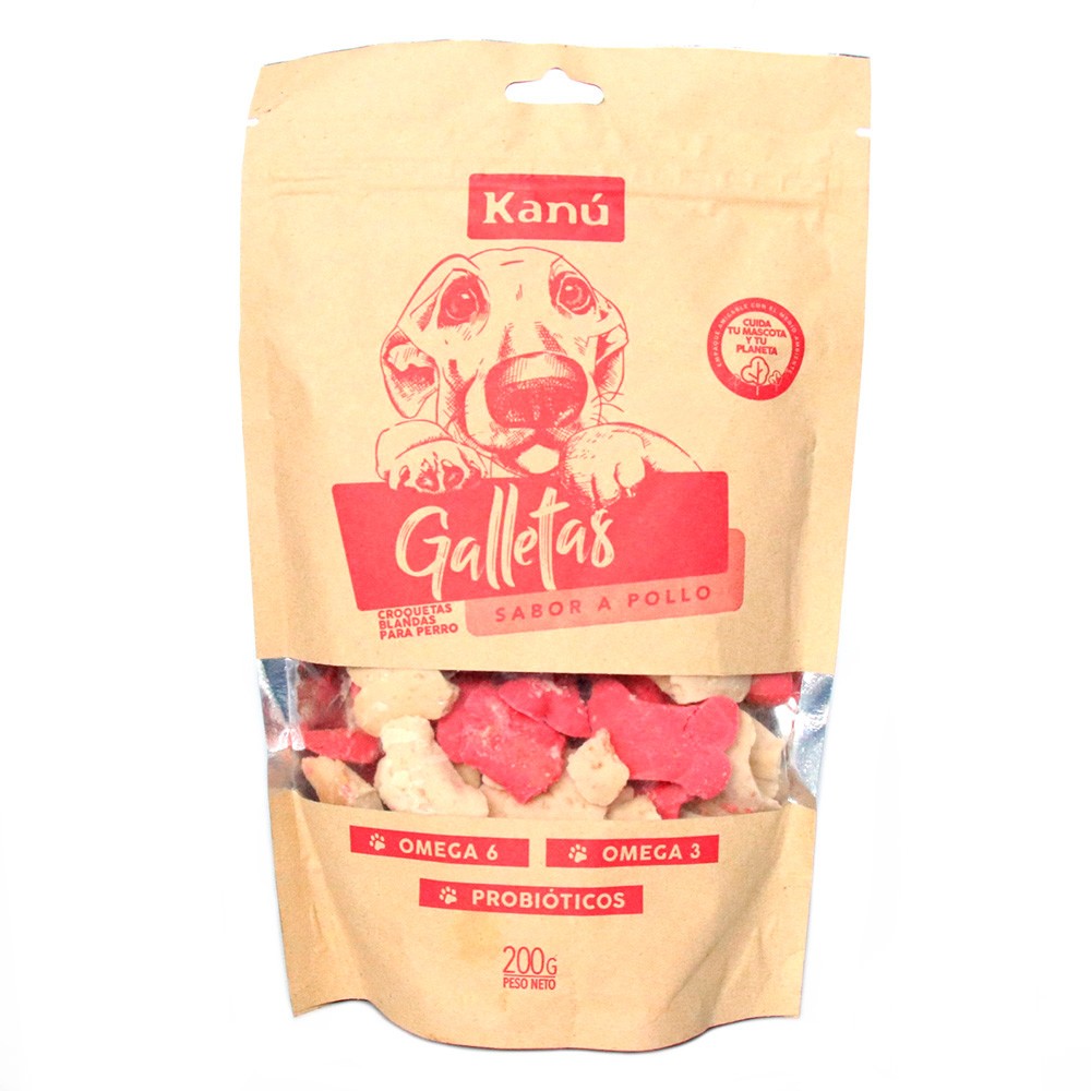 GALLETAS SABOR A POLLO KANÚ X 200 GR