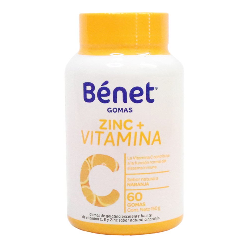 GOMAS VITAMINA C Y ZINC BENET*60UN