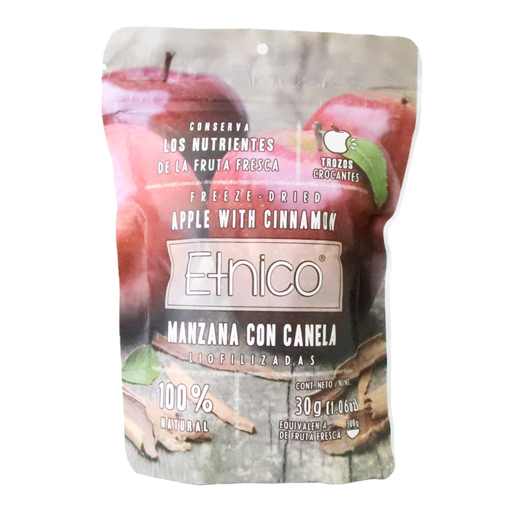 MANZANA CON CANELA LIOFILIZADOS x  30 GR