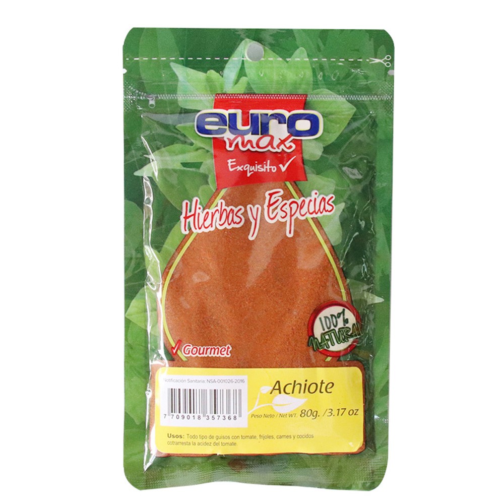 ACHIOTE MOLIDO EUROMAX x 80GR