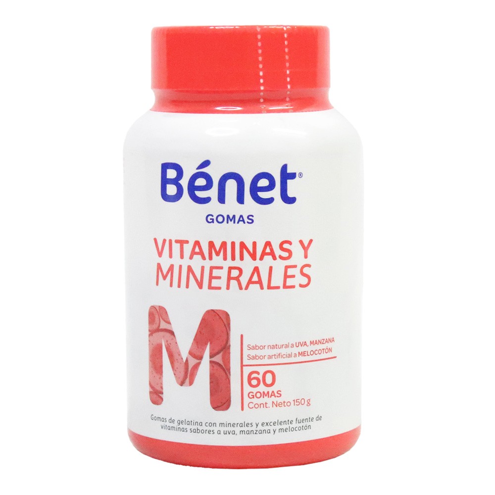 GOMAS MULTIVITAMINAS BENET*60UN