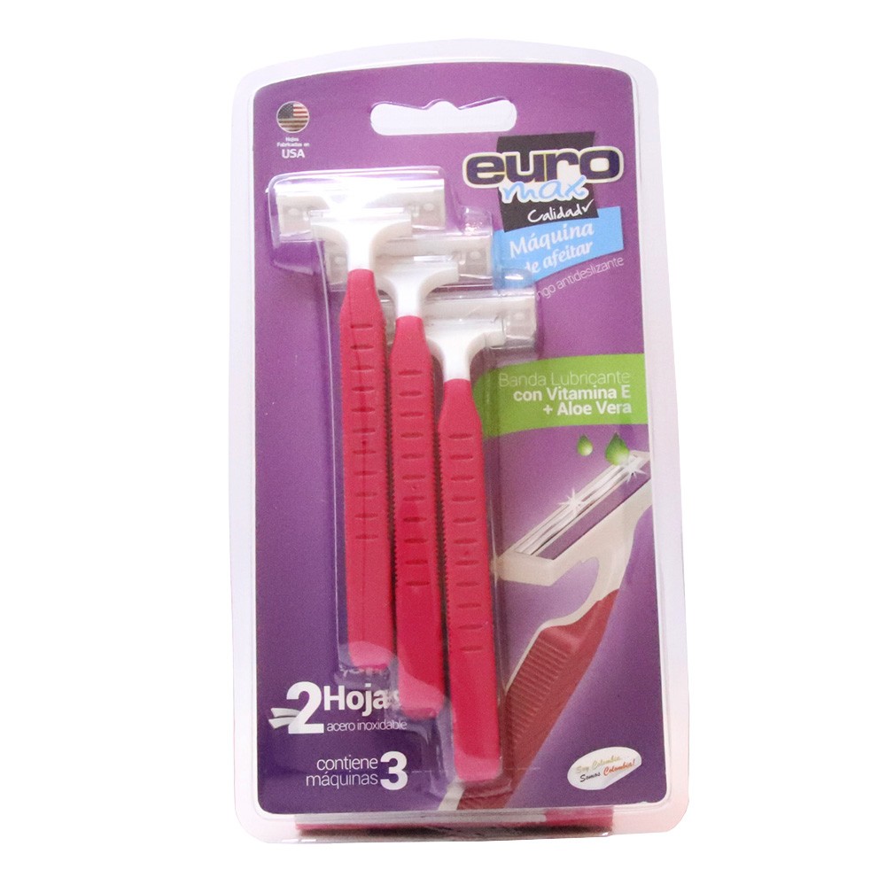 MAQUINA AFEITAR 2H ANTID MUJER EURO*3UN
