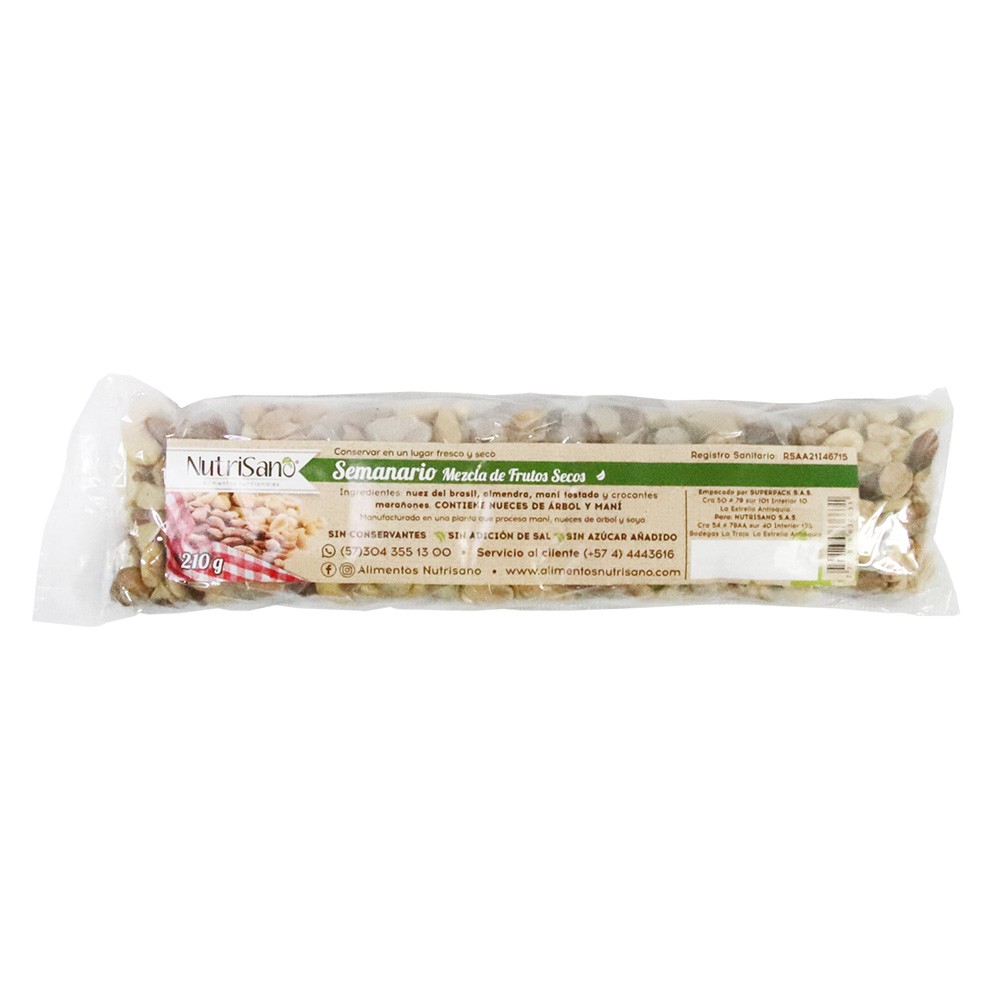 SEMANARIO NUTRITIVO NUTRISANO x 210GR
