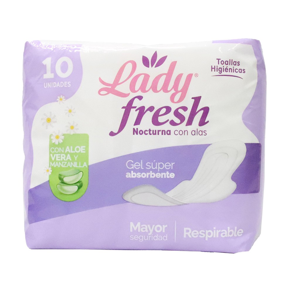 TOALLAS HIGIENICAS NOCHE LADYFRESH*10UND