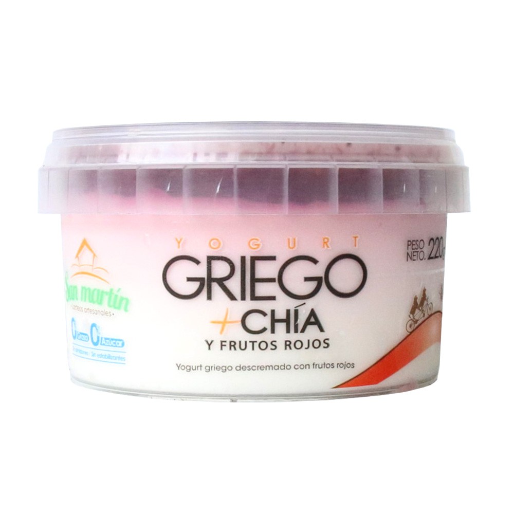 YOG GRIEGO SAN MARTIN ROJOS CHIA 220GR