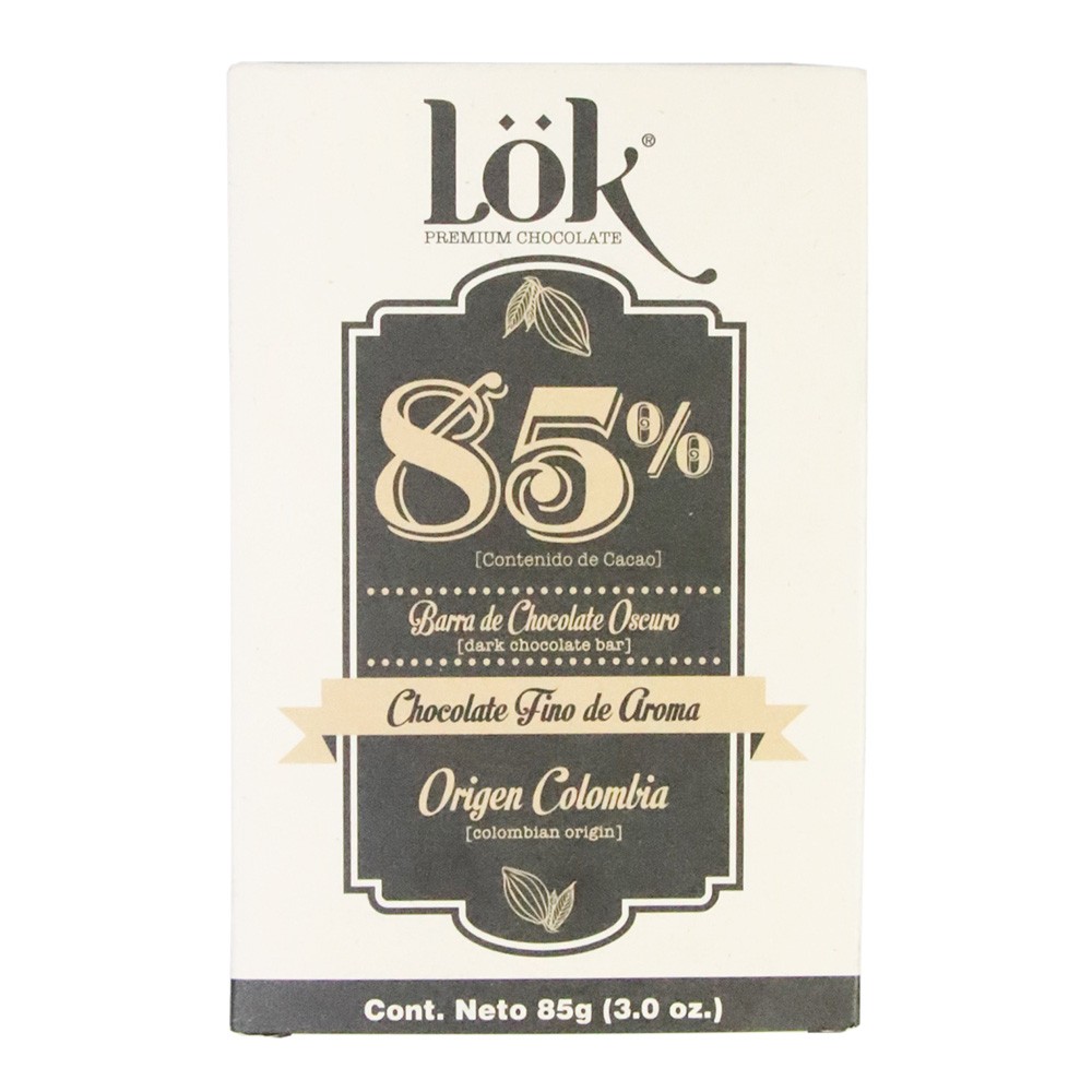 CHOCOLATE LOK 85% CONTENIDO CACAO*85GR