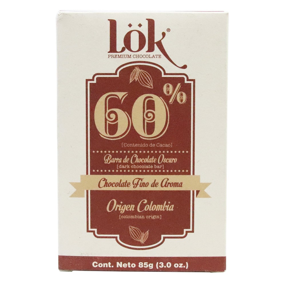 CHOCOLATE LOK 60% CONTENIDO CACAO x 85GR