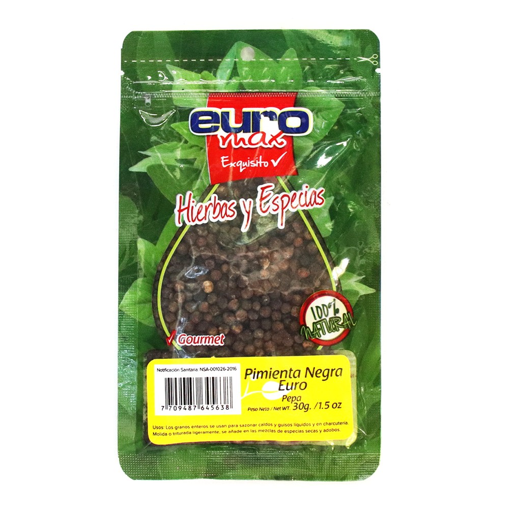 PIMIENTA NEGRA PEPA EUROMAX  x 30GR