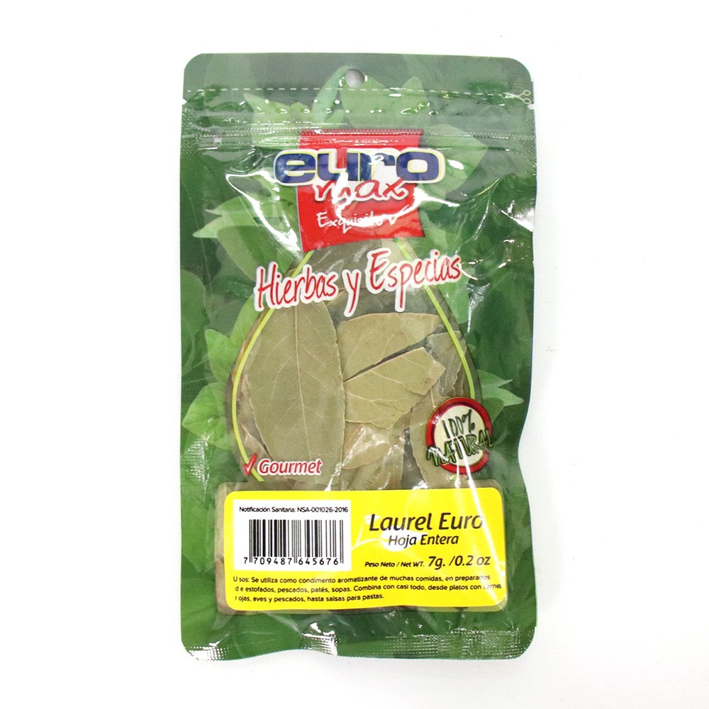 LAUREL HOJA ENTERA EUROMAX  x 7GR