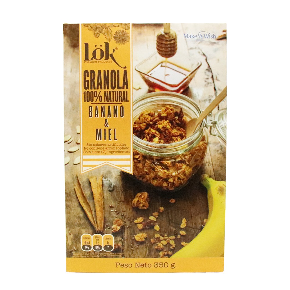 GRANOLA BANANO Y MIEL LOK*350GR