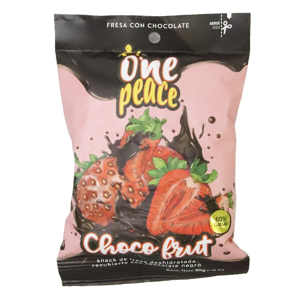 FRESA CON CHOCOLATE x 30GR ONE PEACE
