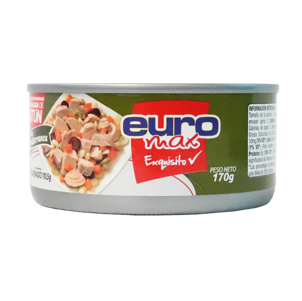 ENSALADA DE ATUN EUROMAX MEDITERRA*170GR