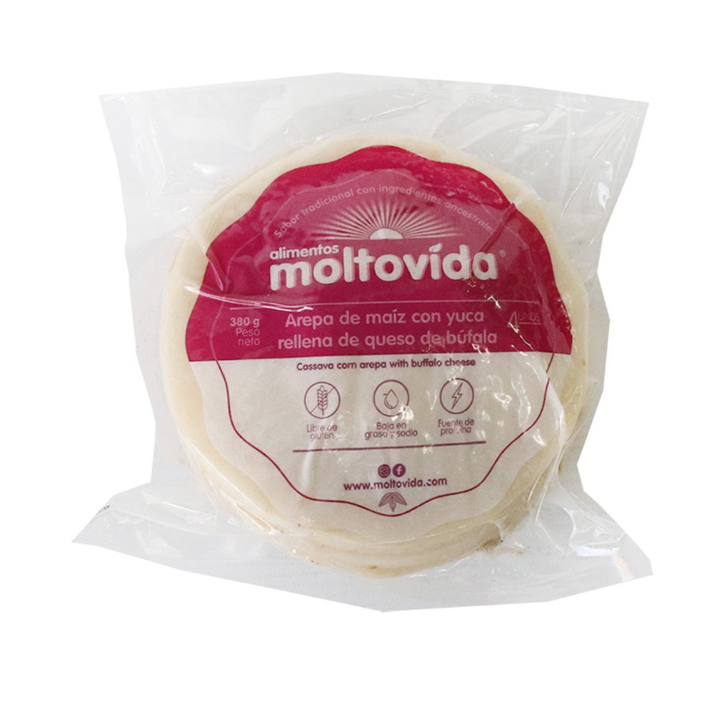 AREPA YUCA/QUESO BUFALA MOLTOVIDA*380GR