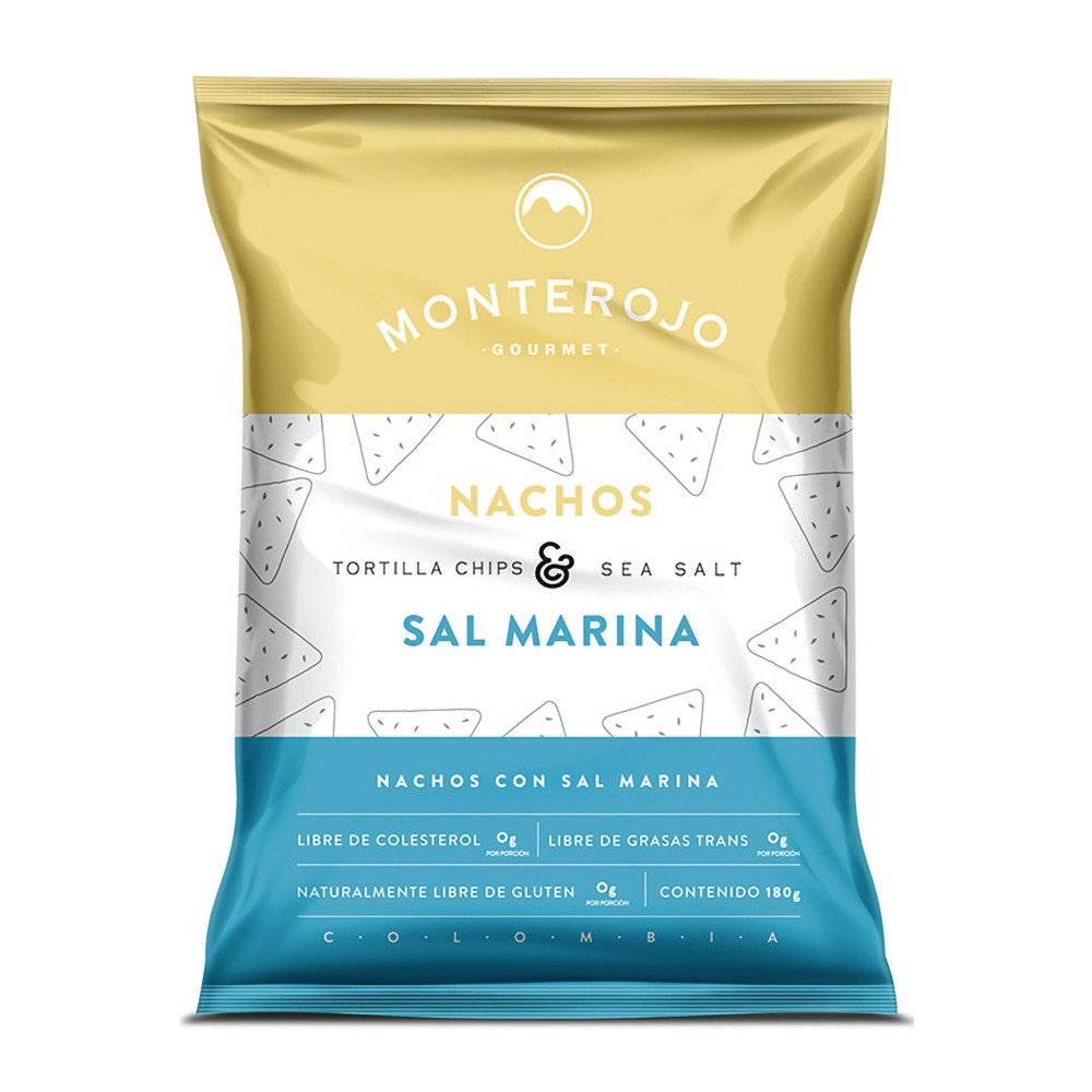 NACHOS CON SAL MARINA  MONTE ROJO*180GR